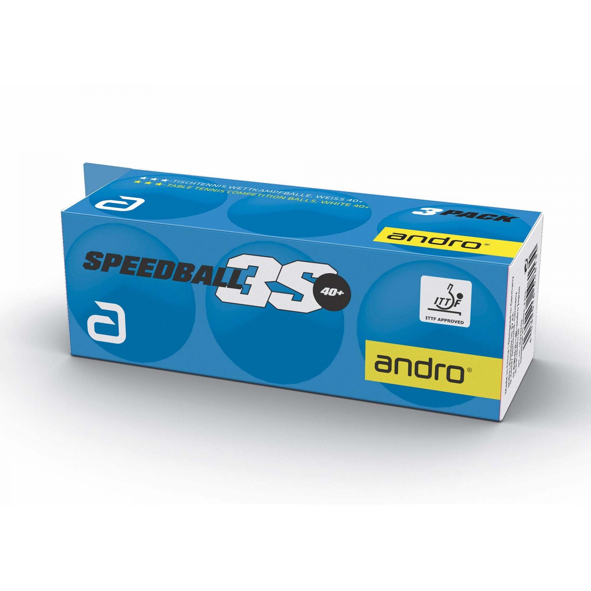 andro Speedball 3S weiß (3 Stk)
