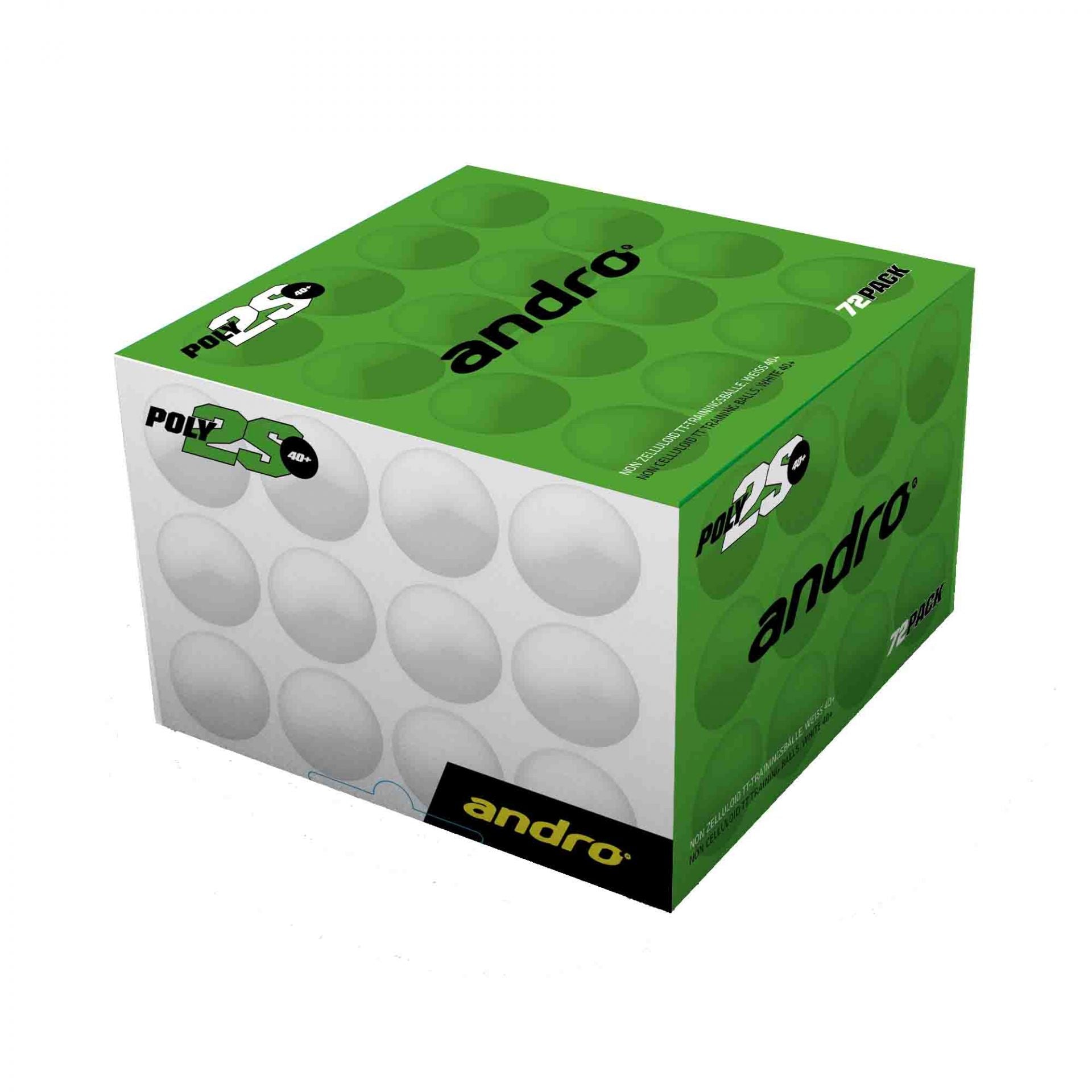 andro Trainingsball Poly 2S weiß (72 Stk)