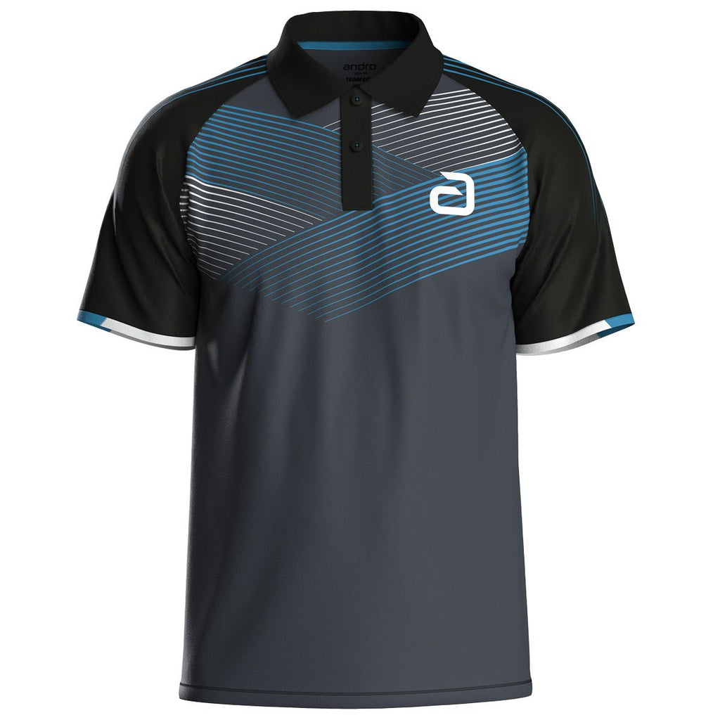 andro Shirt Avos grau/blau – Vorderseite