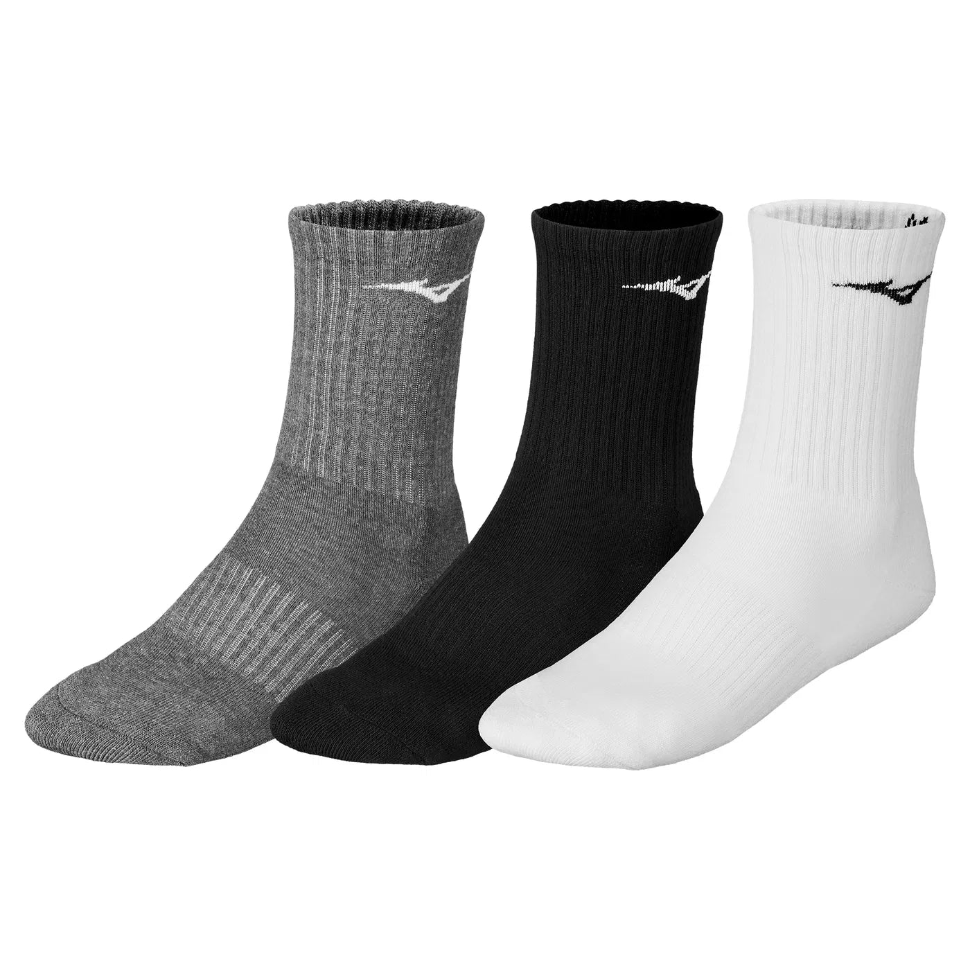 Mizuno Socken lang 3er Pack schwarz/grau/weiß
