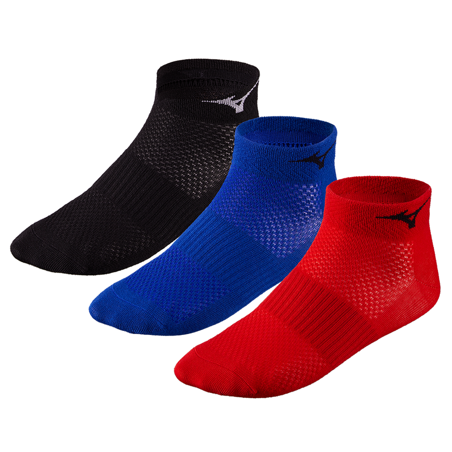 Mizuno Socken 3er Pack schwarz/blau/rot
