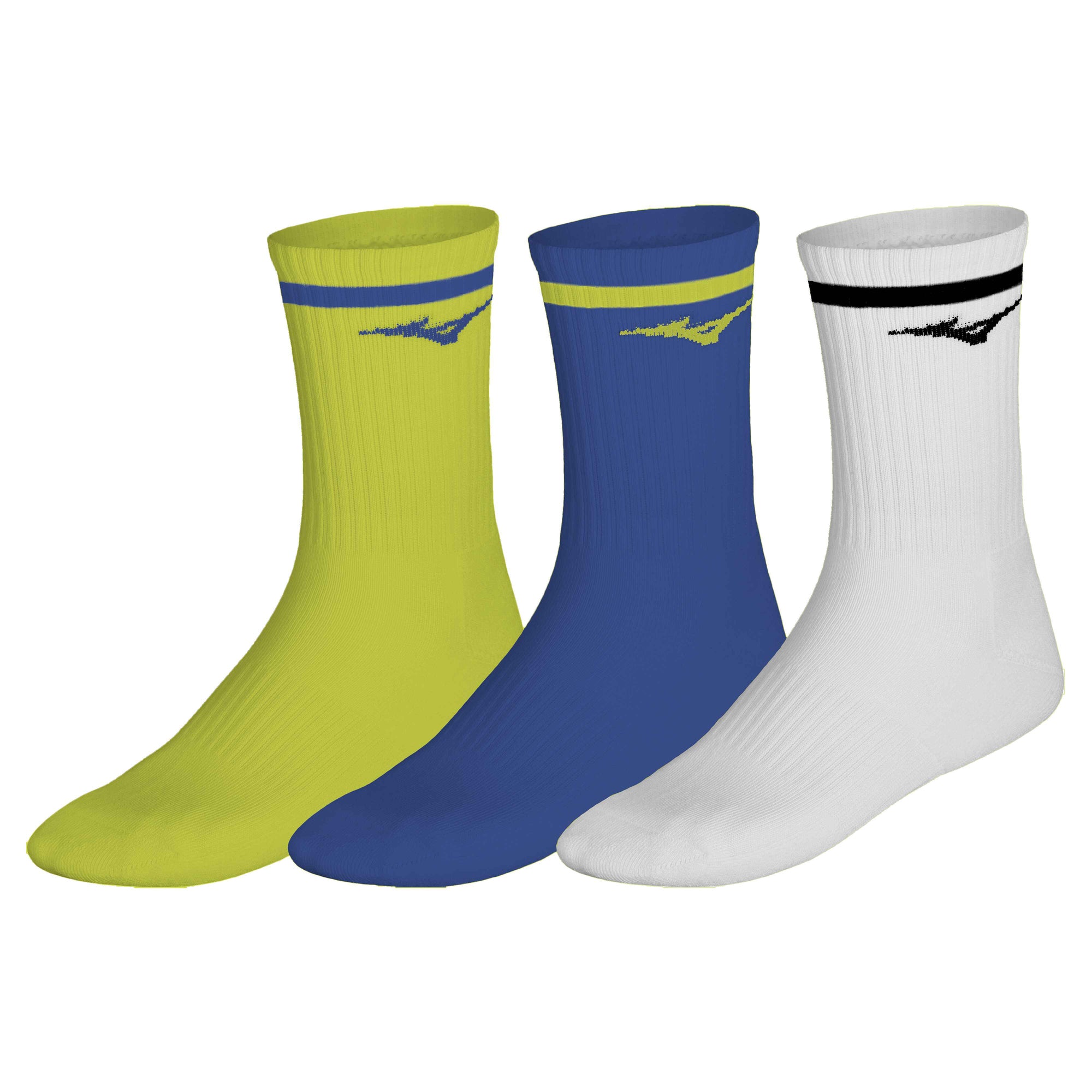 Mizuno Socken Training Line gelb/blau/weiß