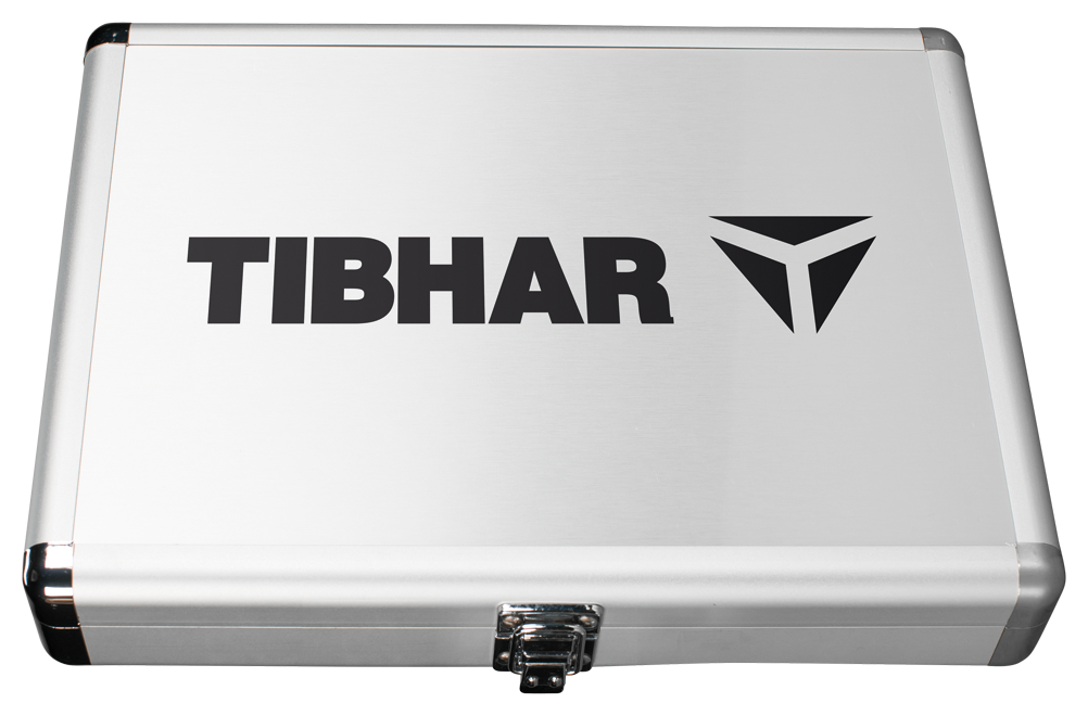 Tibhar Schlägerkoffer Alum Cube Premium II silber