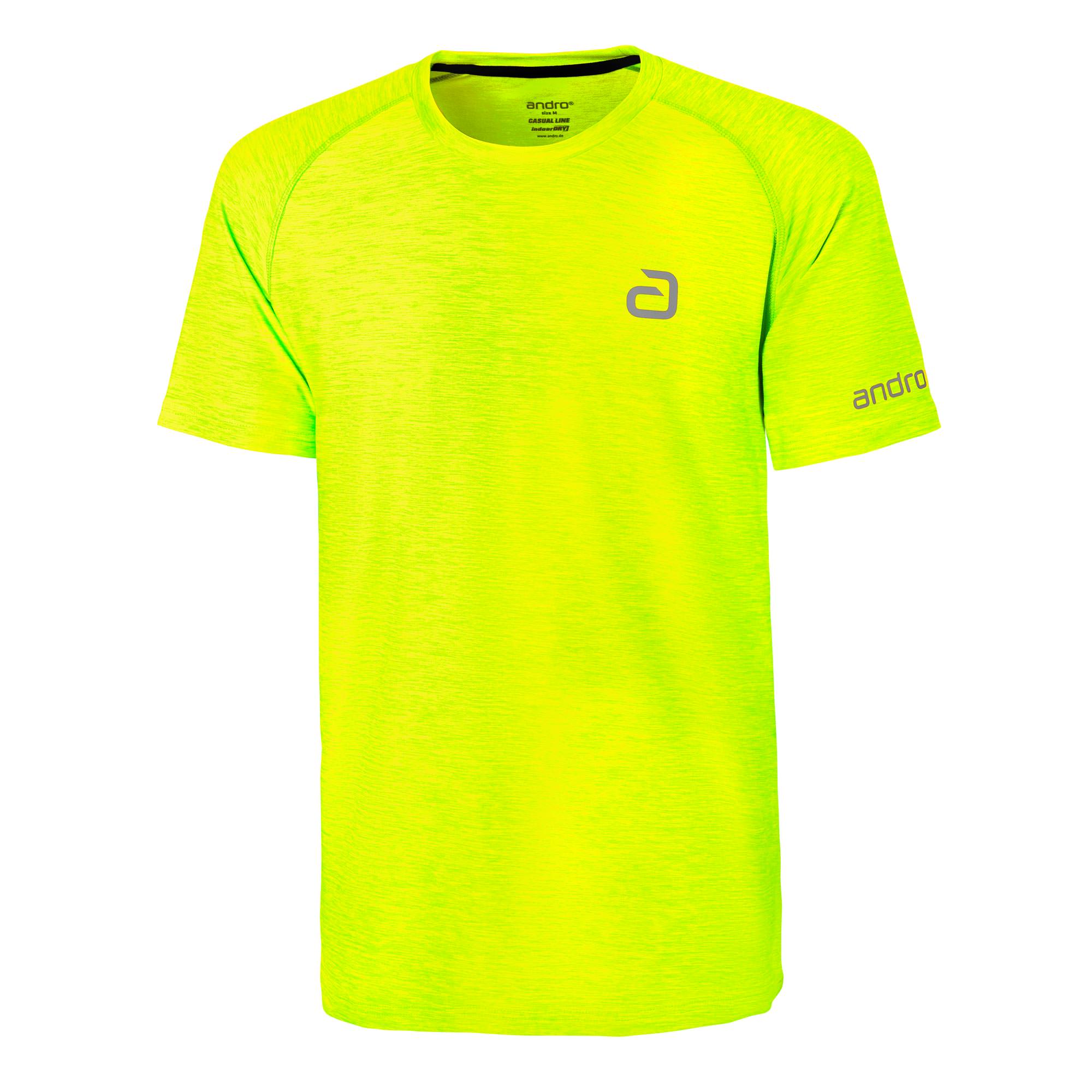 andro T-Shirt Melange Alpha neon yellow