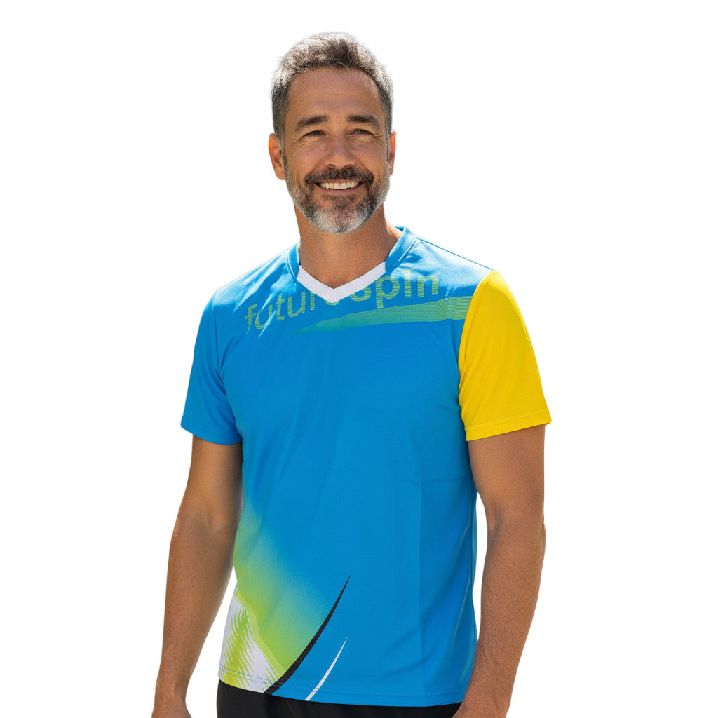 futurespin Shirt Evolution blau/gelb