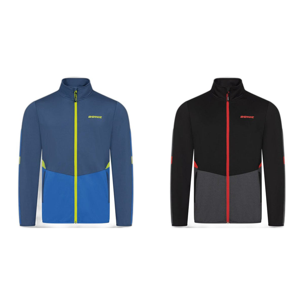 Donic Jacke Trail Farbübersicht blau schwarz