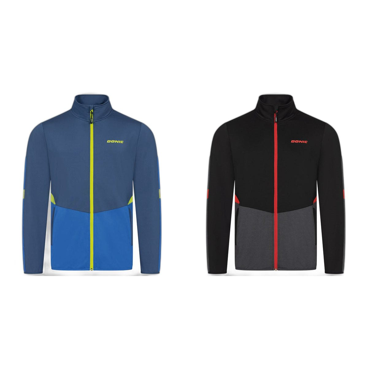 Donic Jacke Trail Farbübersicht blau schwarz