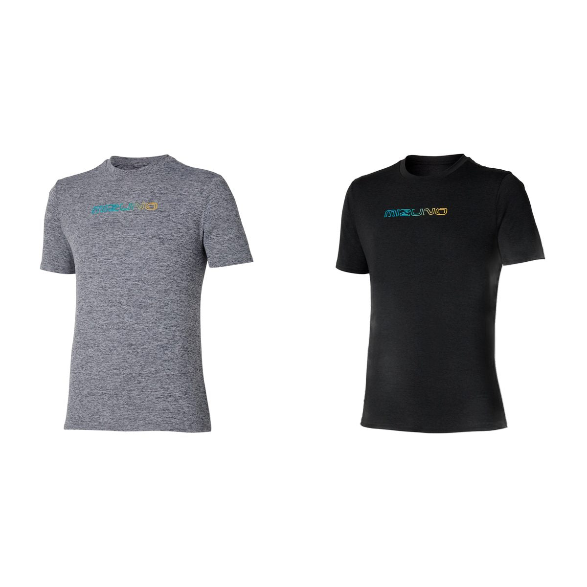 Mizuno Core Mizuno Short Sleeve Tee Farbübersicht grau schwarz