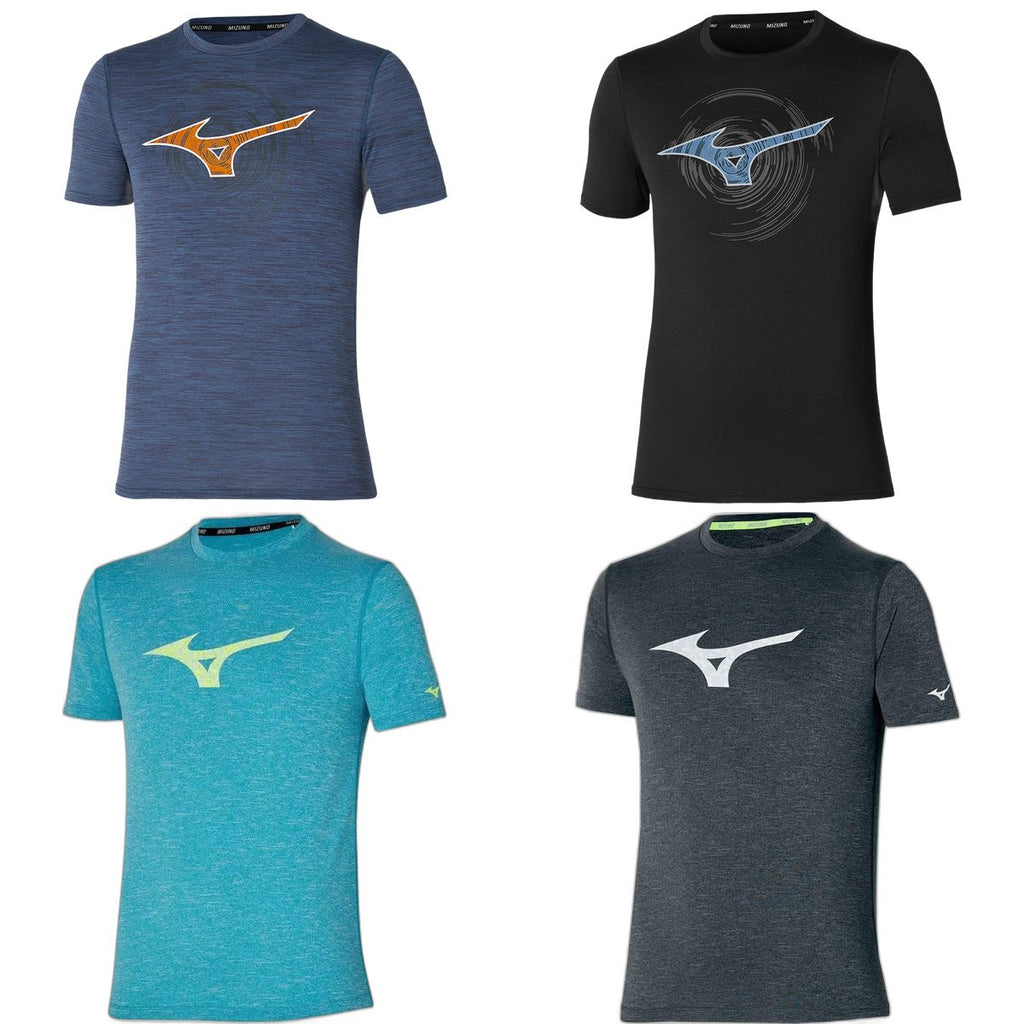 Mizuno Core RB Tee Farbübersicht Estate Blue black/blue logo algiers blue magnet