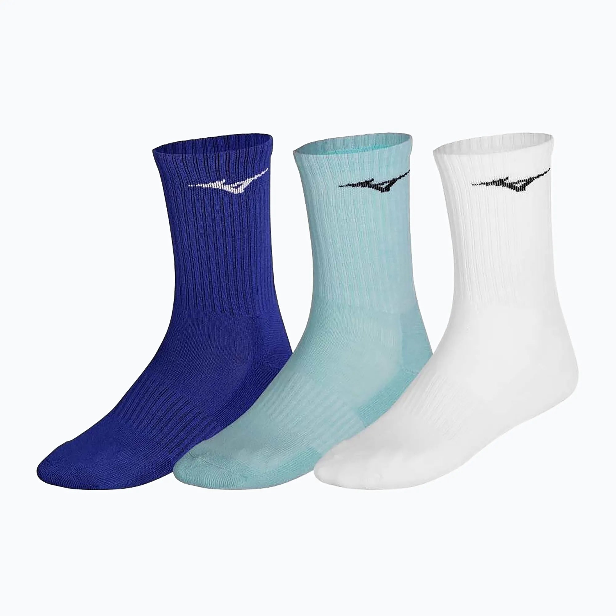 Mizuno Socken 3er Pack lang blau/türkis/weiß