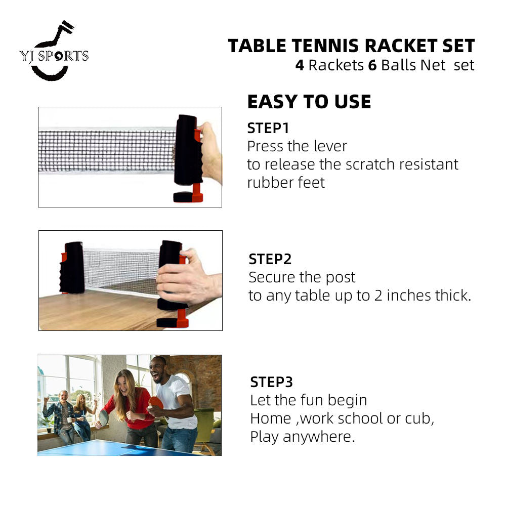 YJ Sports Table Tennis Set Fun