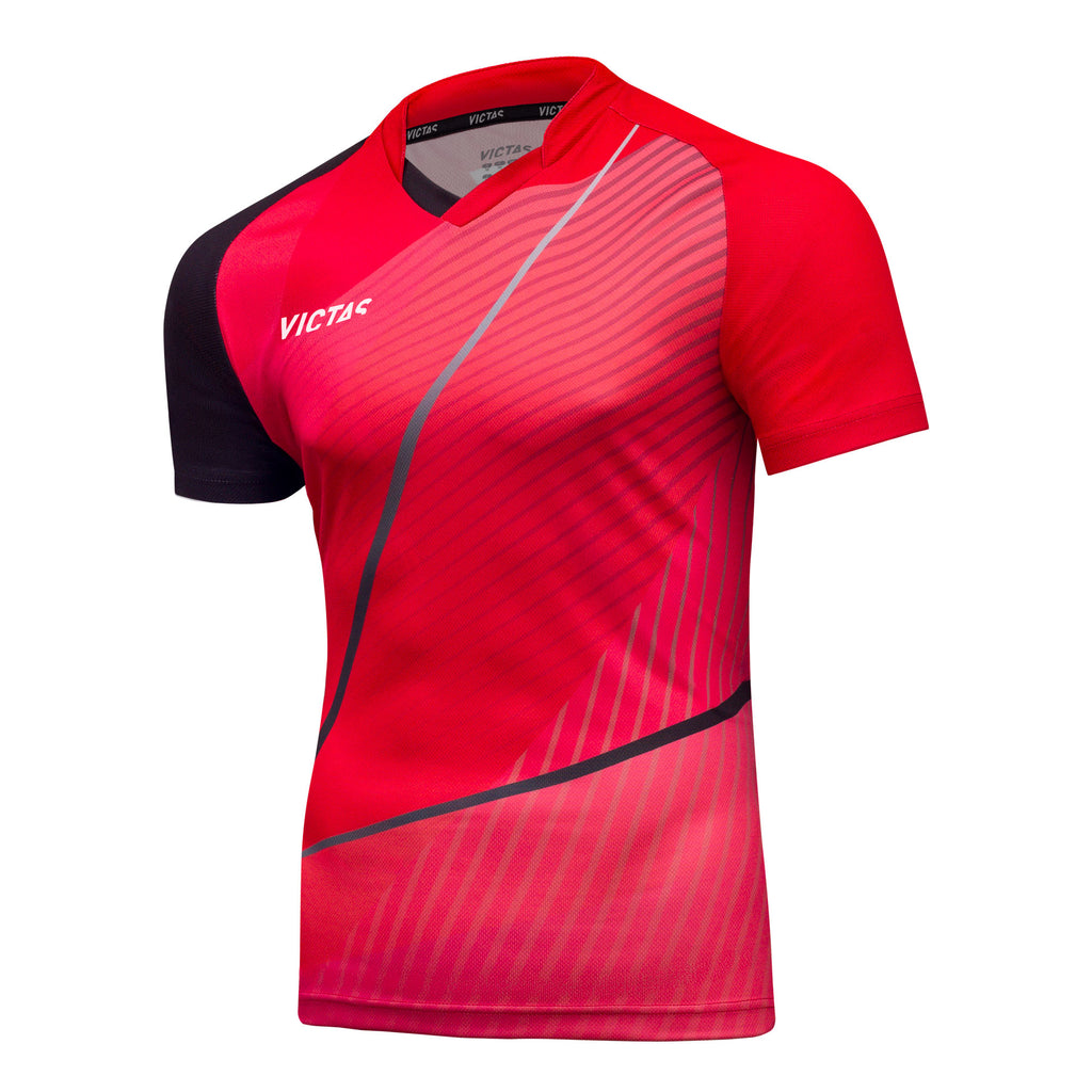 Victas V-Shirt 236 rot/schwarz